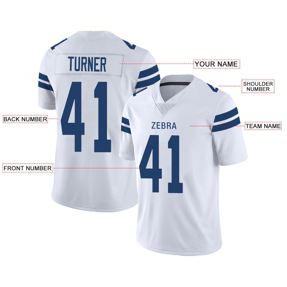 Custom White IND Football Shirt Top