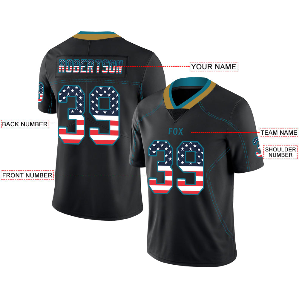 Custom Black JAX Football Shirt Top