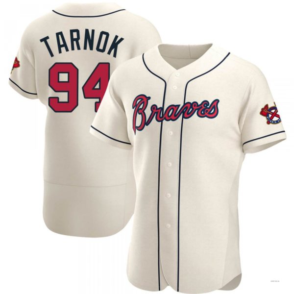 Custom #94 Cream ATL Baseball Shirt Top