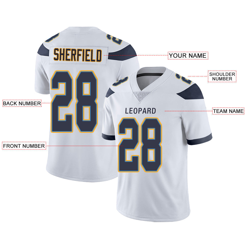Custom White LAC Football Shirt Top