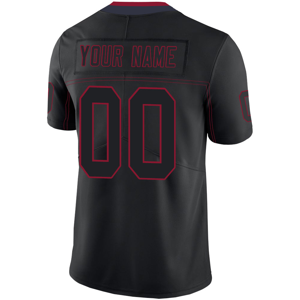 Custom Black HOU Football Shirt Top