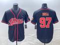 Custom #97 Black Baseball Shirt Top