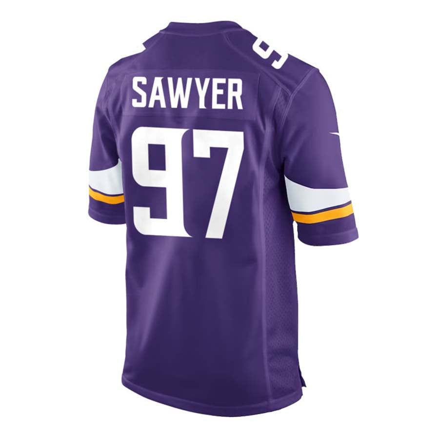 Custom #97 Purple MIN Football Shirt Top