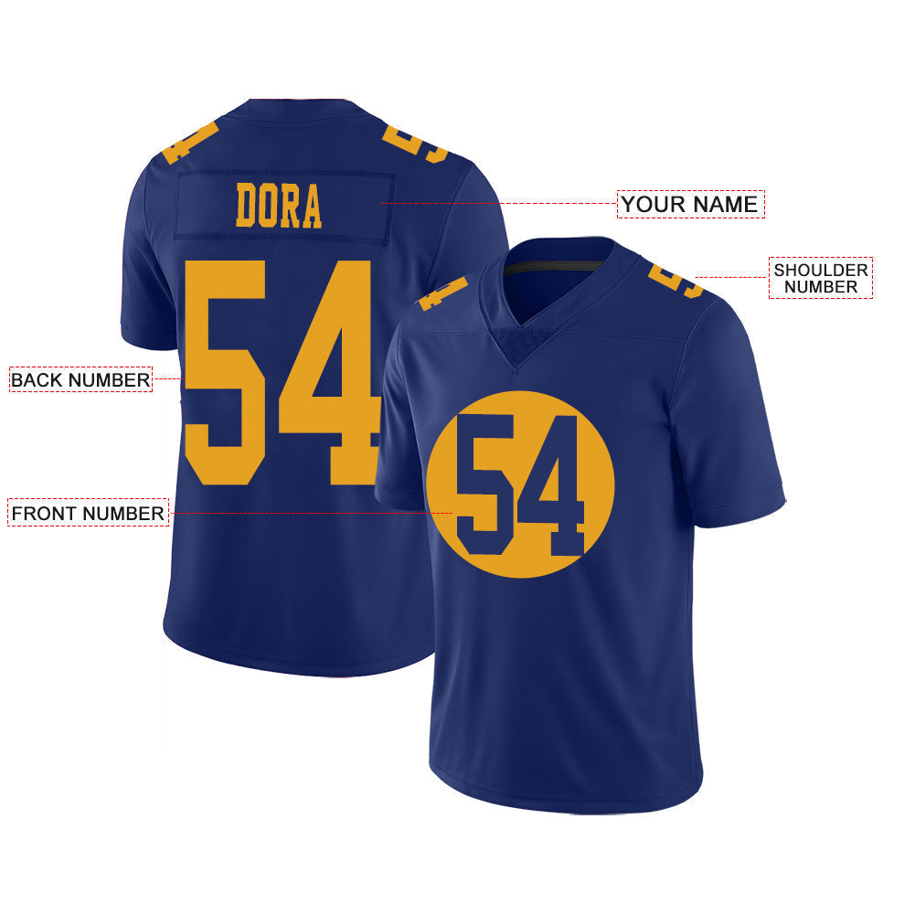 Custom Navy GB Football Shirt Top
