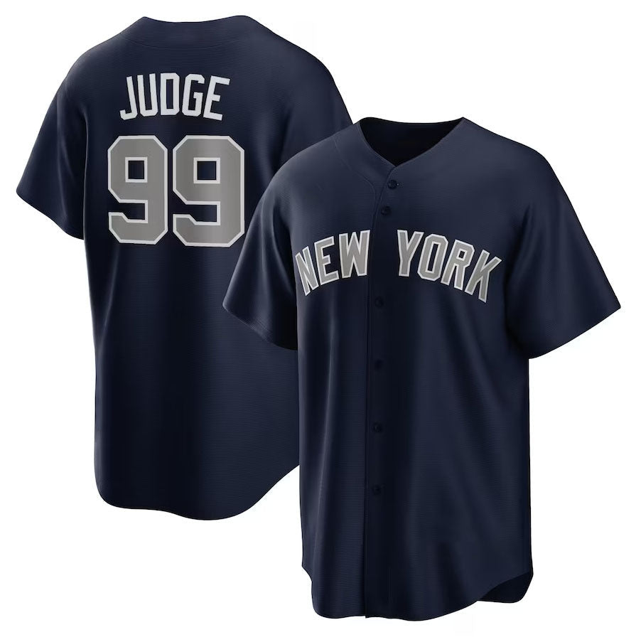 Custom #99 Navy NYY Baseball Shirt Top