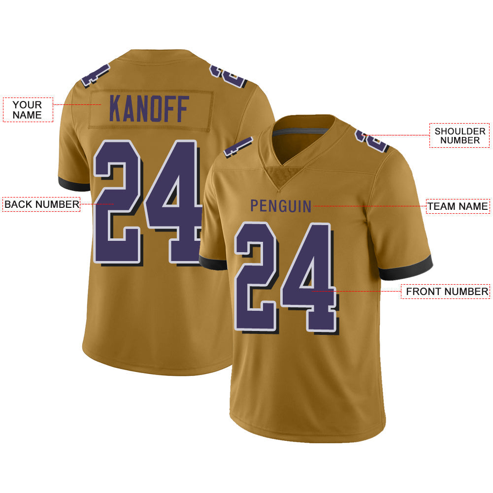 Custom Gold Football Shirt Top