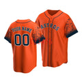 Custom Orange HOU Baseball Shirt Top