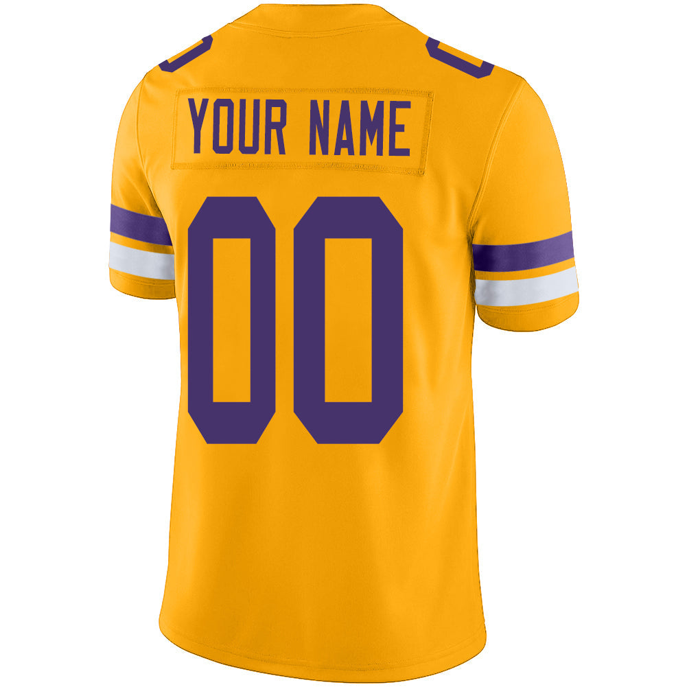 Custom Gold MIN Football Shirt Top