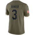 Custom #3 Olive 2022 Football Shirt Top