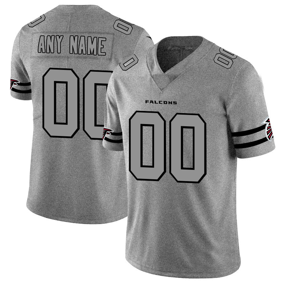 Custom Gray ATL Football Shirt Top
