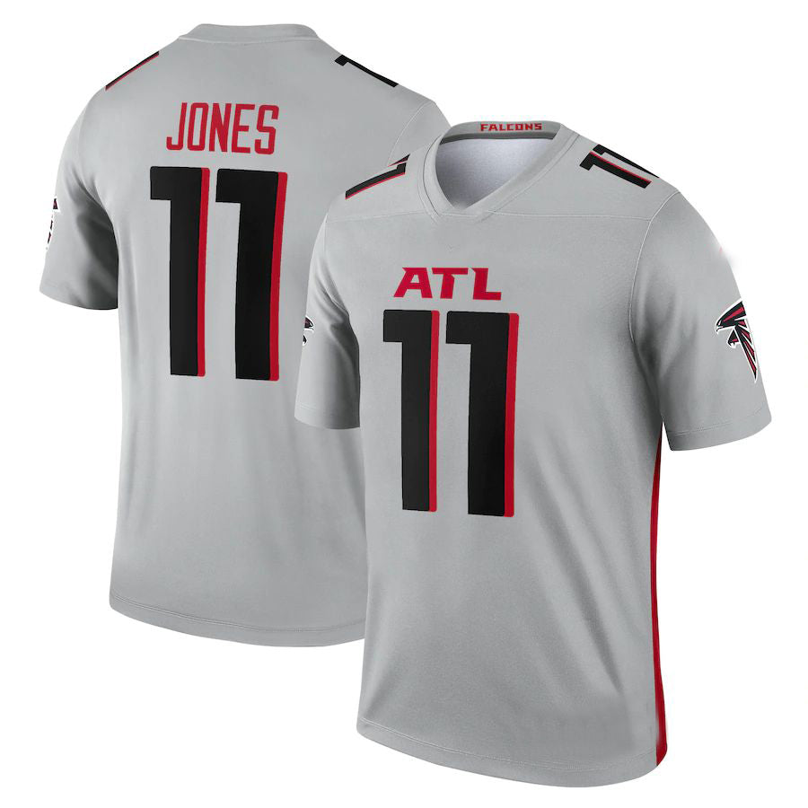 Custom #11 Silver ATL Football Shirt Top