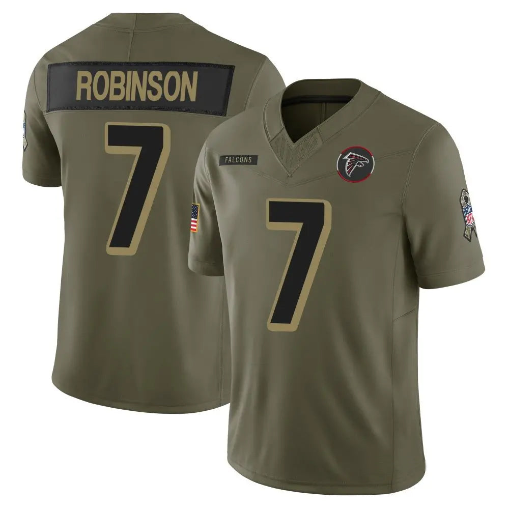 Custom #7 Olive 2025 ATL Football Shirt Top