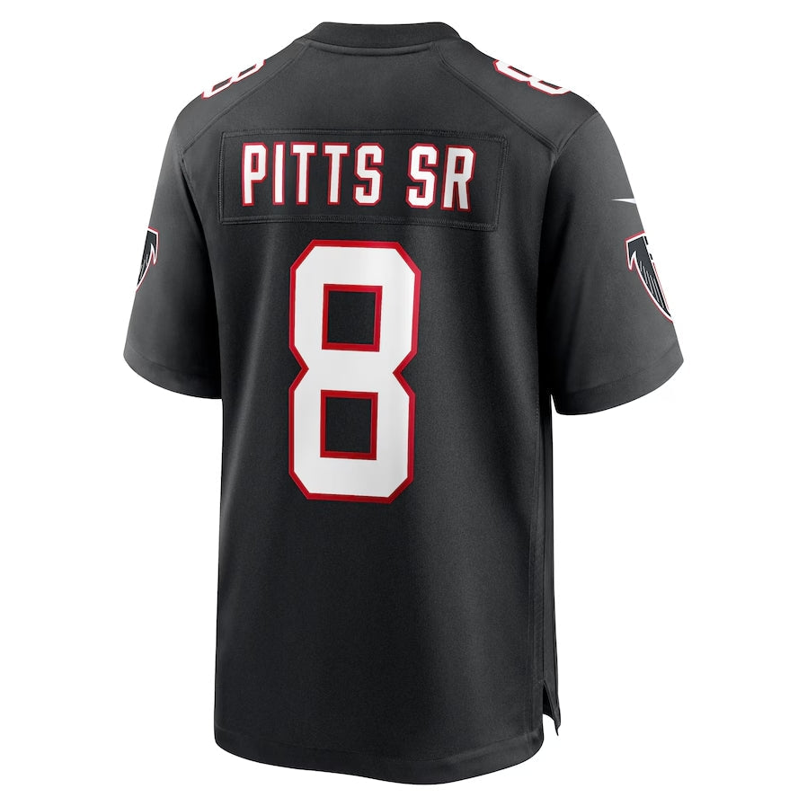 Custom #8 Black ATL Football Shirt Top