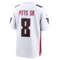 Custom #8 White ATL Football Shirt Top