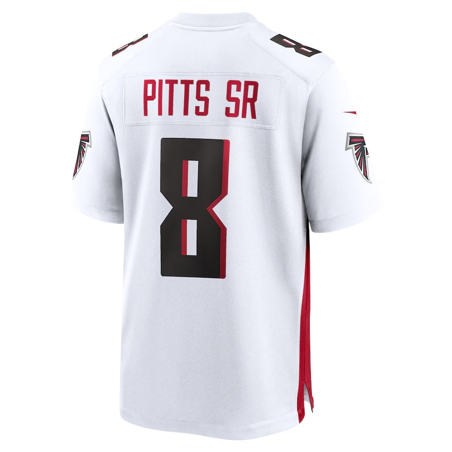 Custom #8 White ATL Football Shirt Top