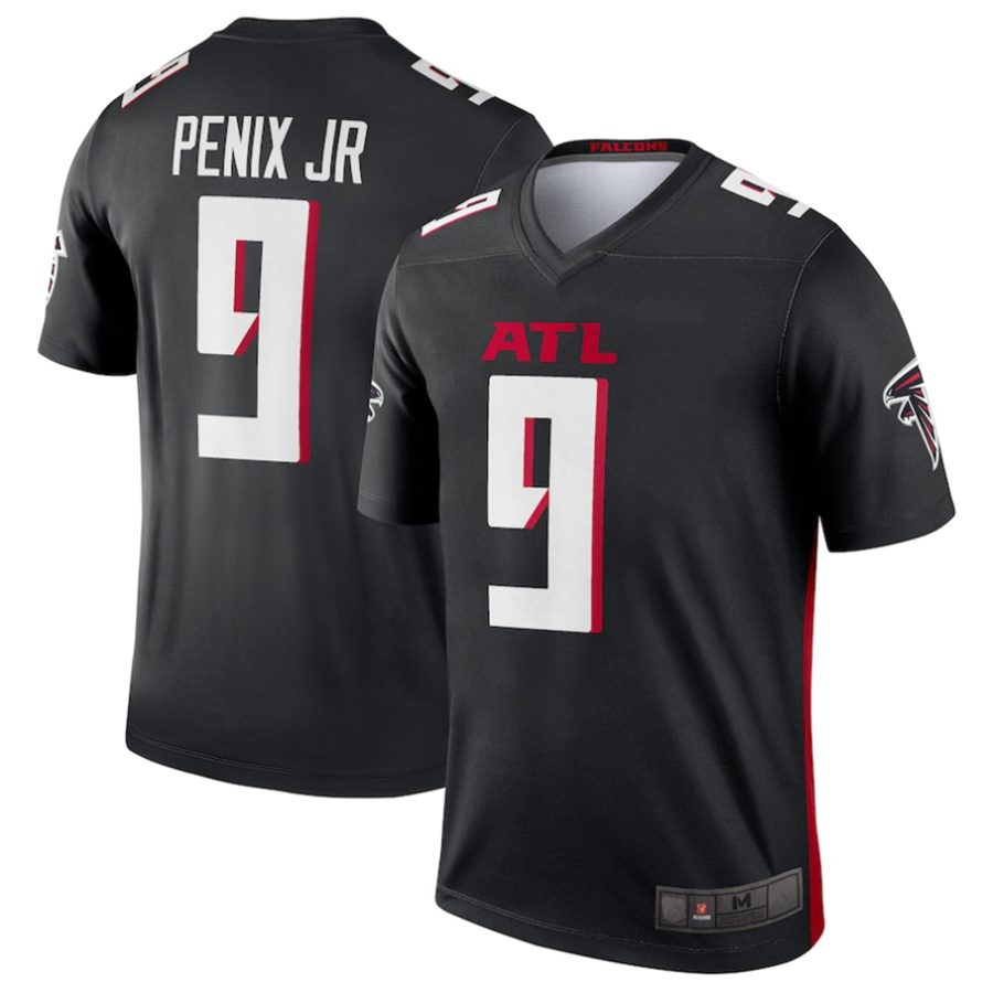 Custom #9 Black ATL Football Shirt Top