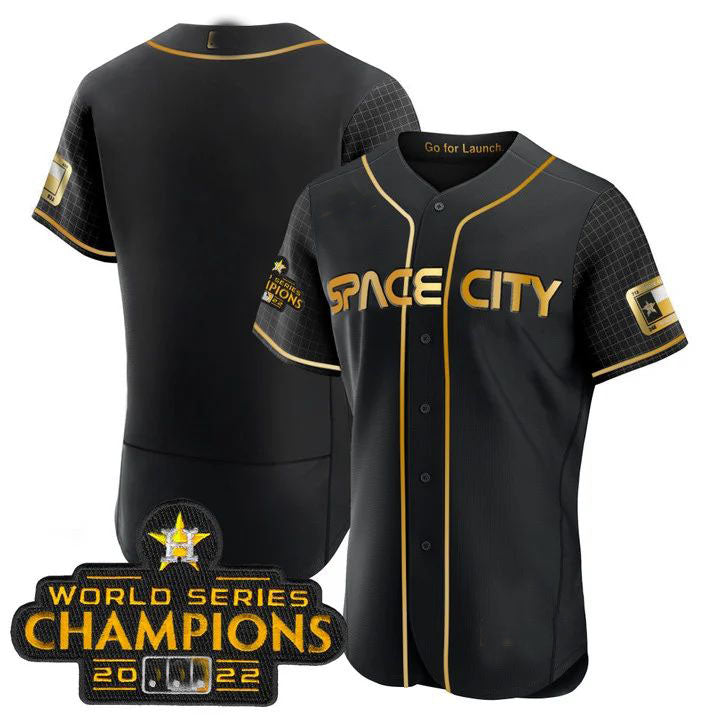 Custom Black 2023 HOU Baseball Shirt Top