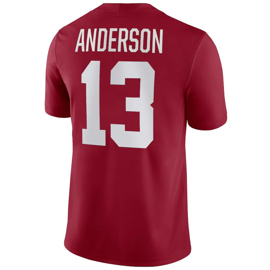 Custom #13 Crimson Football Shirt Top