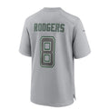 Custom #8 Gray NYJ Football Shirt Top