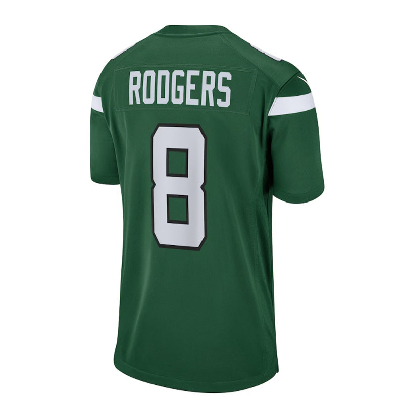 Custom #8 Green NYJ Football Shirt Top