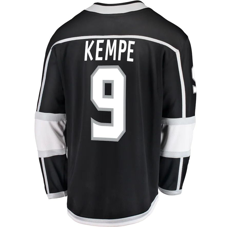 Custom #9 Black LAK Hockey Shirt Top