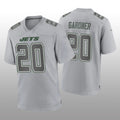 Custom #20 Gray NYJ Football Shirt Top