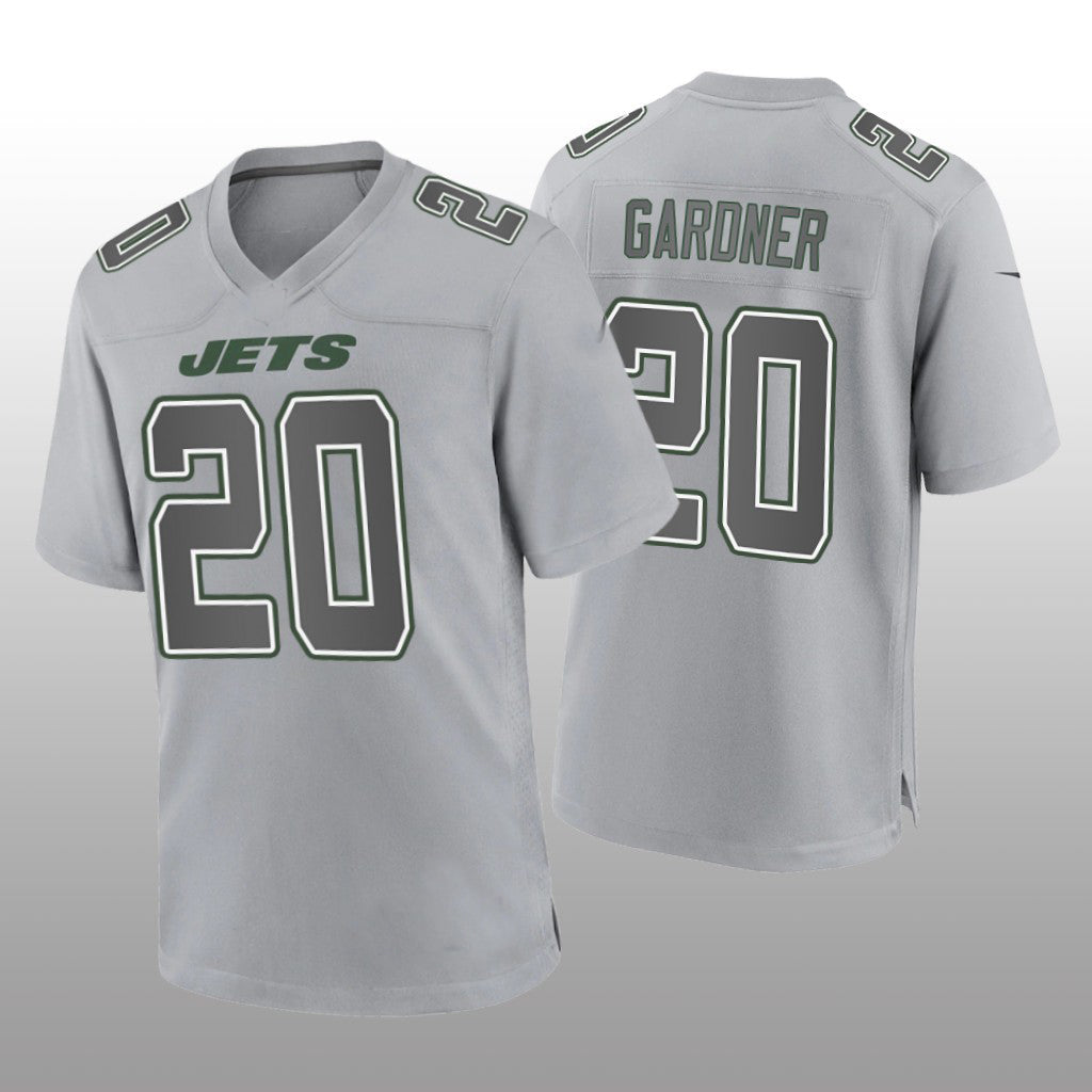 Custom #20 Gray NYJ Football Shirt Top