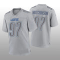 Custom #97 Gray DET Football Shirt Top
