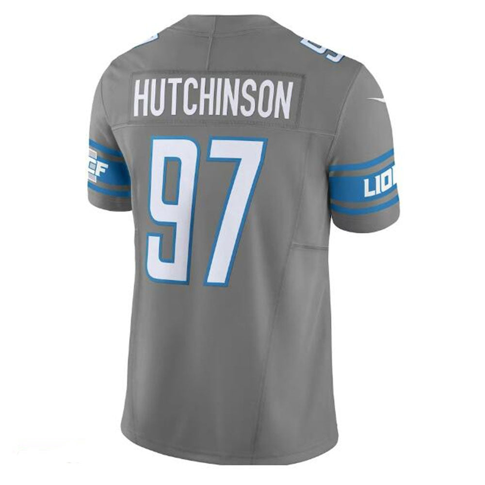 Custom #97 Silver DET Football Shirt Top