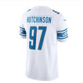 Custom #97 White DET Football Shirt Top