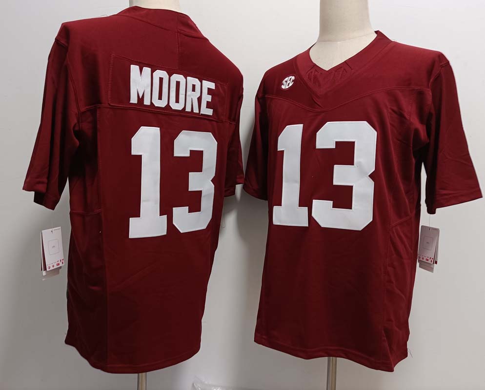 Custom #13 Red College Shirt Top