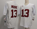 Custom #13 White College Shirt Top
