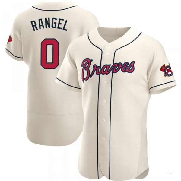 Custom #0 Cream ATL Baseball Shirt Top