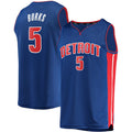 Custom #5 Blue DET Basketball Shirt Top