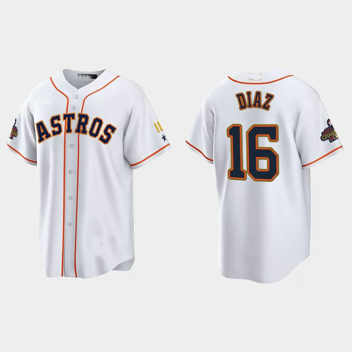 Custom #16 White 2023 HOU Baseball Shirt Top