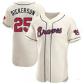 Custom #25 Cream ATL Baseball Shirt Top
