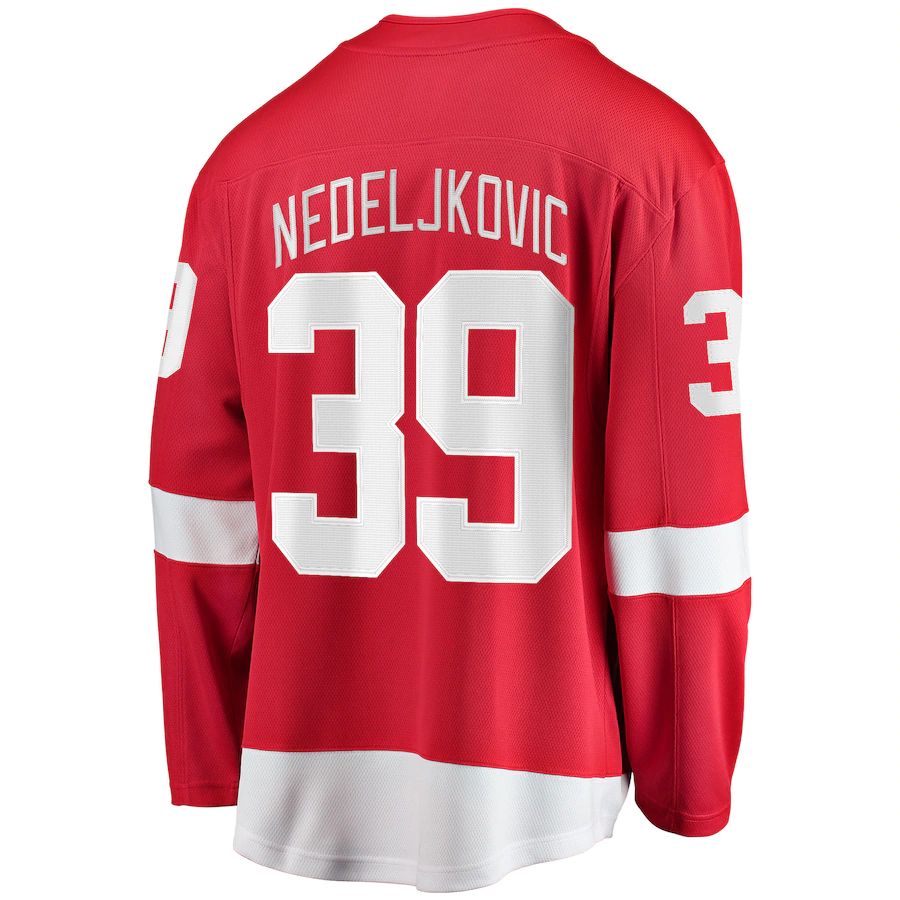 Custom #39 Red DET Hockey Shirt Top