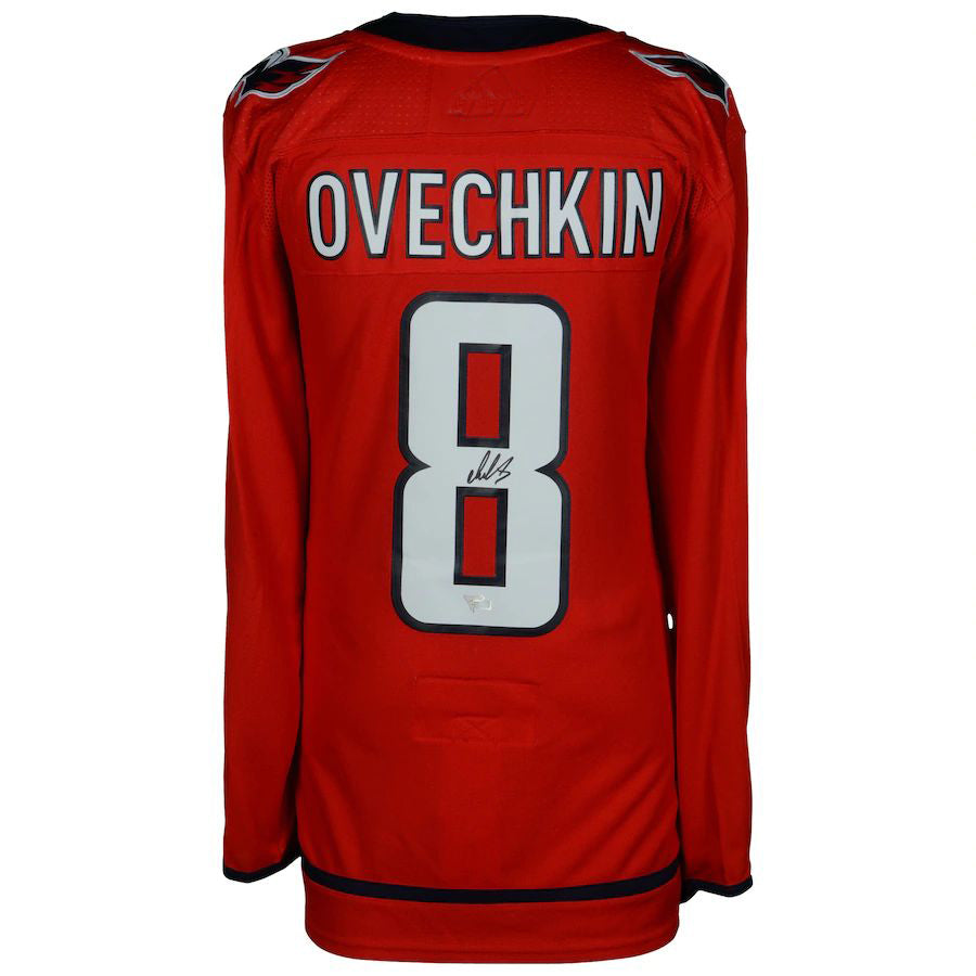Custom #8 Red WSH Hockey Shirt Top