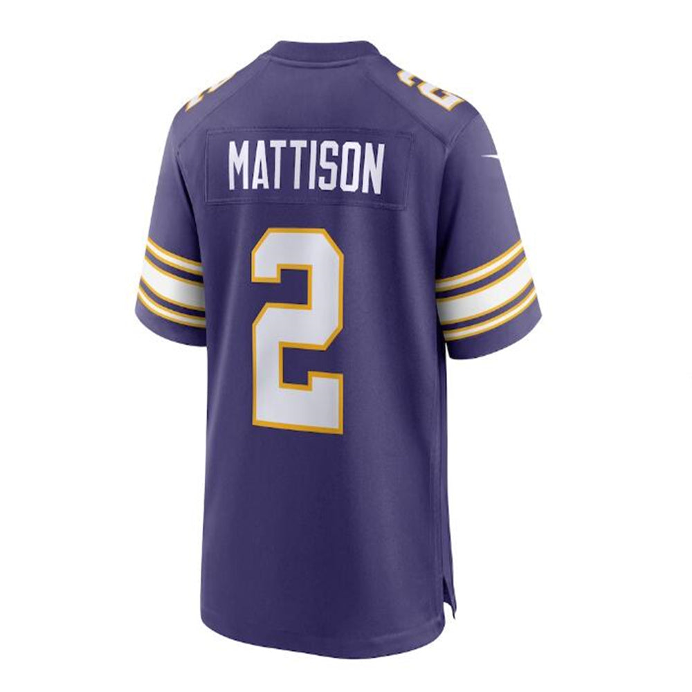 Custom #2 Purple MIN Football Shirt Top