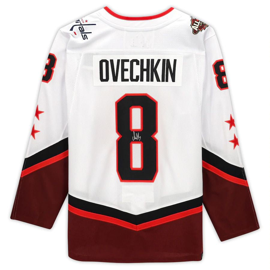 Custom #8 White 2022 WSH Hockey Shirt Top
