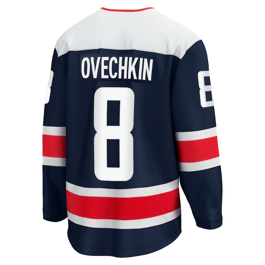 Custom #8 Navy 2020 WSH Hockey Shirt Top