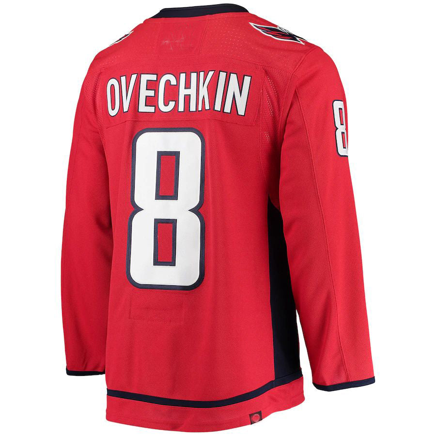 Custom #8 Red WSH Hockey Shirt Top