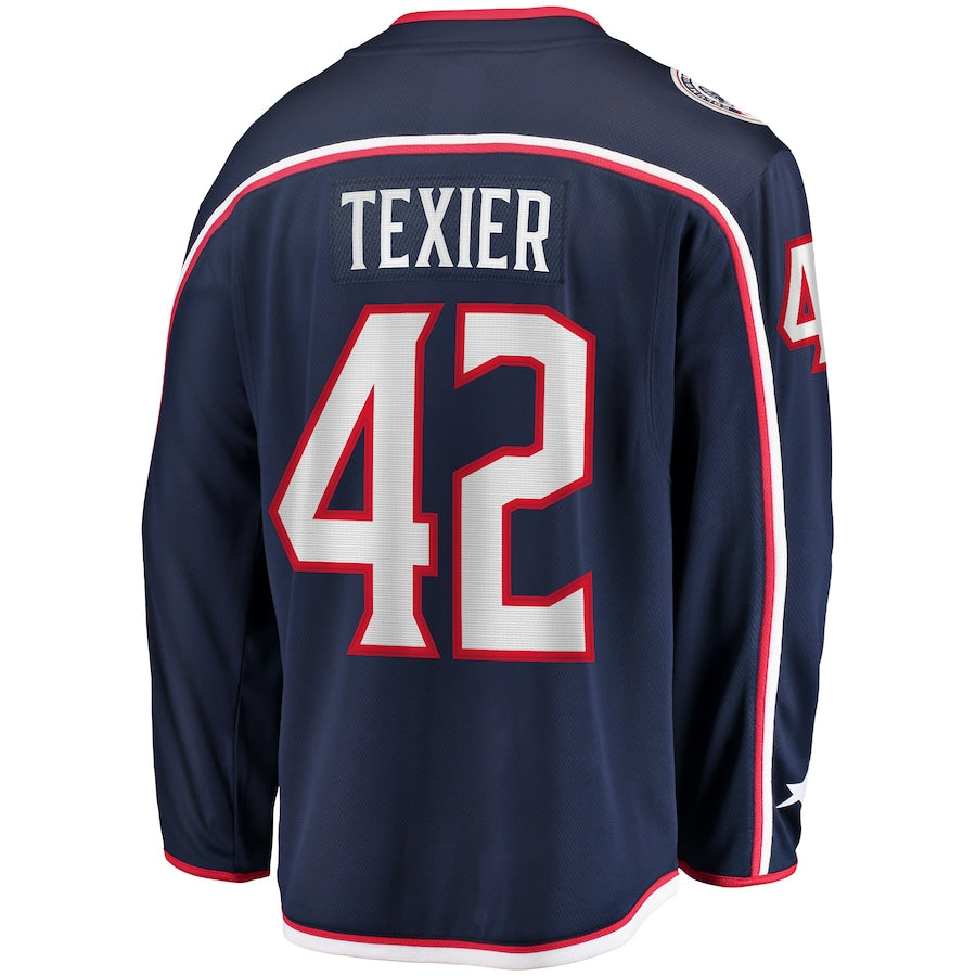 Custom #42 Blue CBJ Hockey Shirt Top