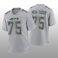 Custom #75 Gray NYJ Football Shirt Top