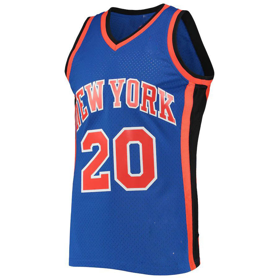 Custom #20 Blue 1998 NYK Basketball Shirt Top