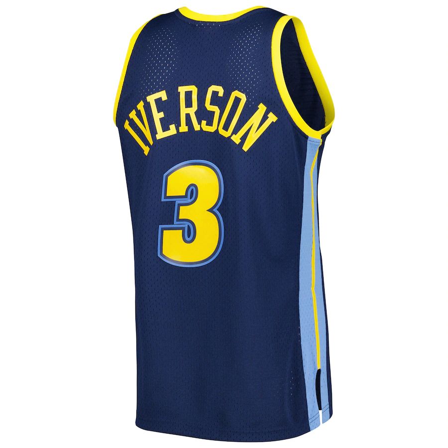 Custom #3 Navy 2006 DEN Basketball Shirt Top