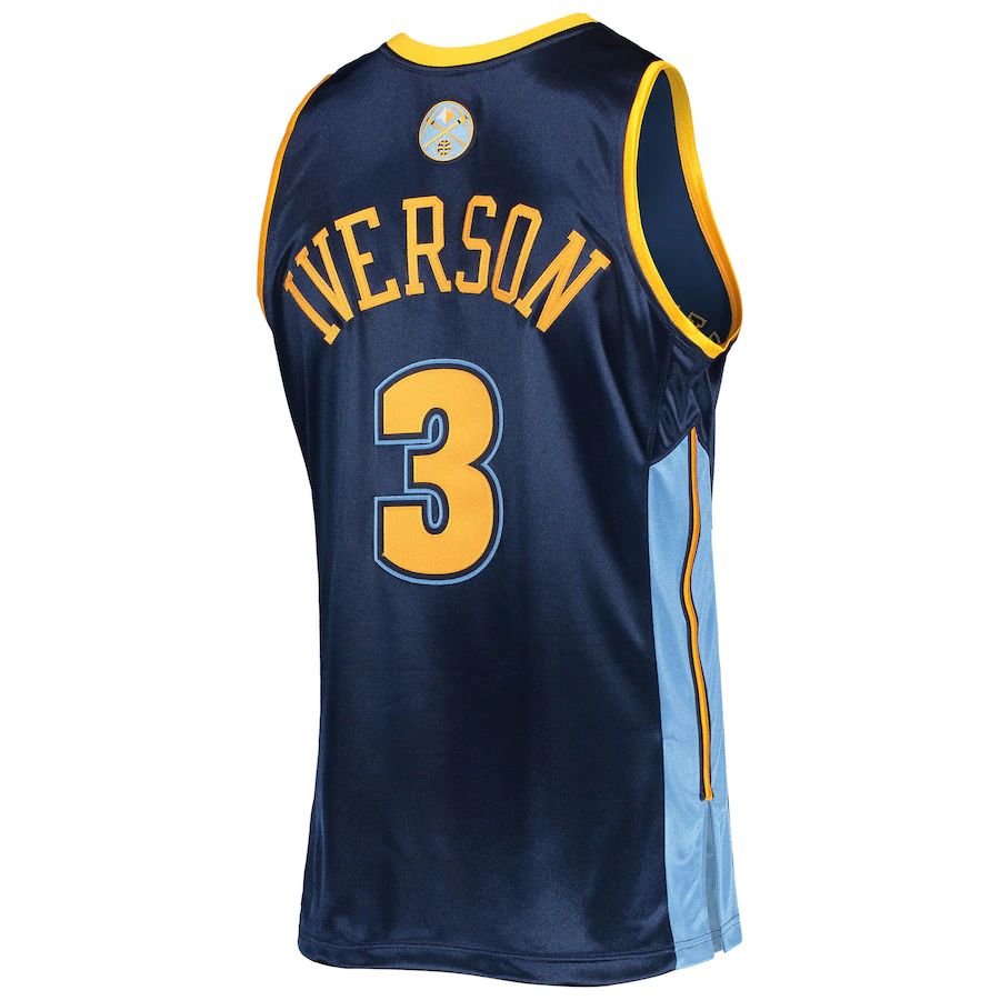 Custom #3 Navy 2006 DEN Basketball Shirt Top