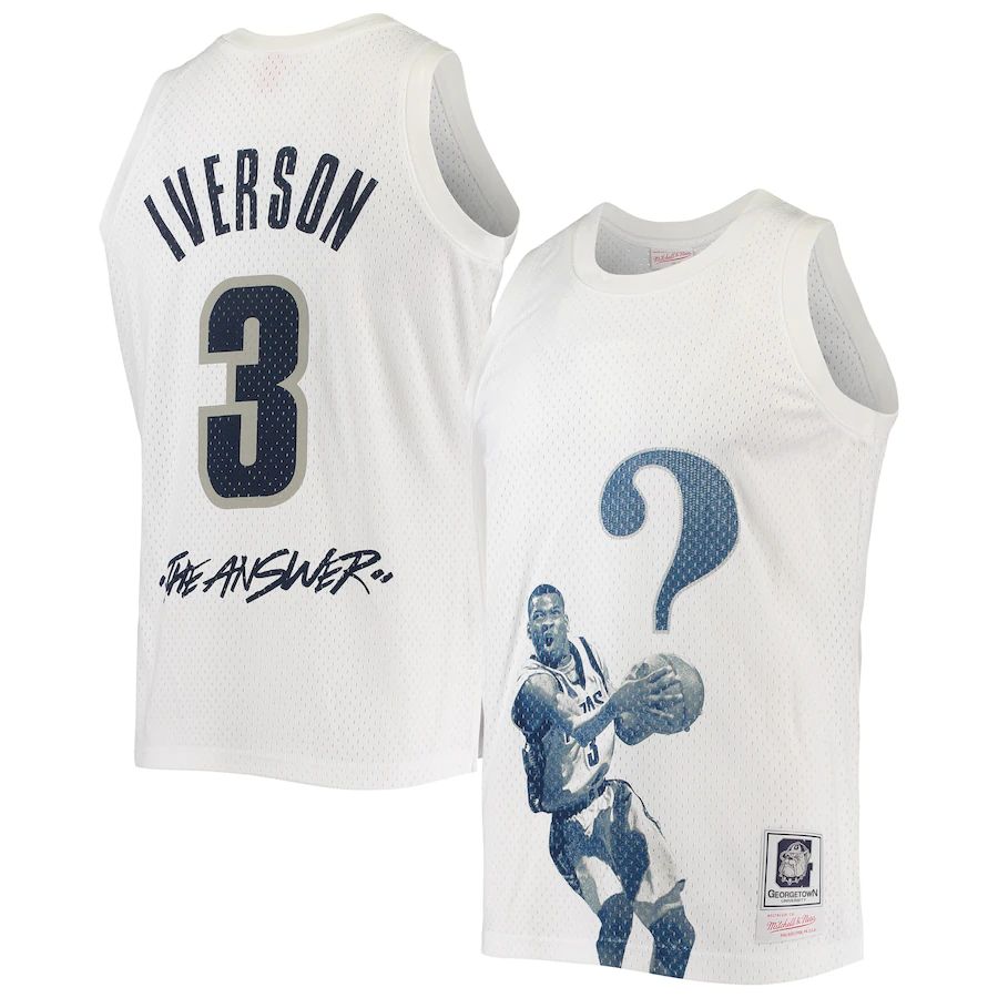 Custom #3 White College Shirt Top