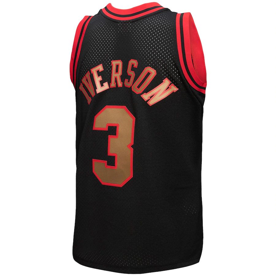 Custom #3 Black 1996 PHI Basketball Shirt Top