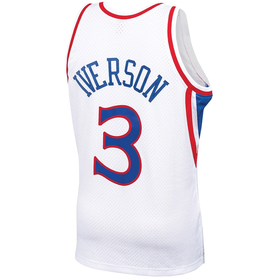 Custom #3 White 1996 PHI Basketball Shirt Top